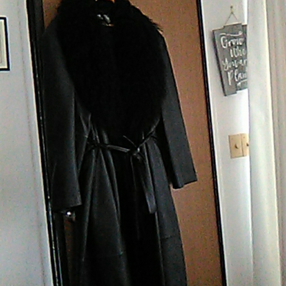 Long leather coat